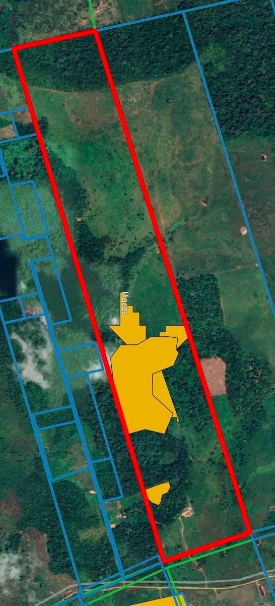 Mapa de análise de alertas PRODES em propriedade rural